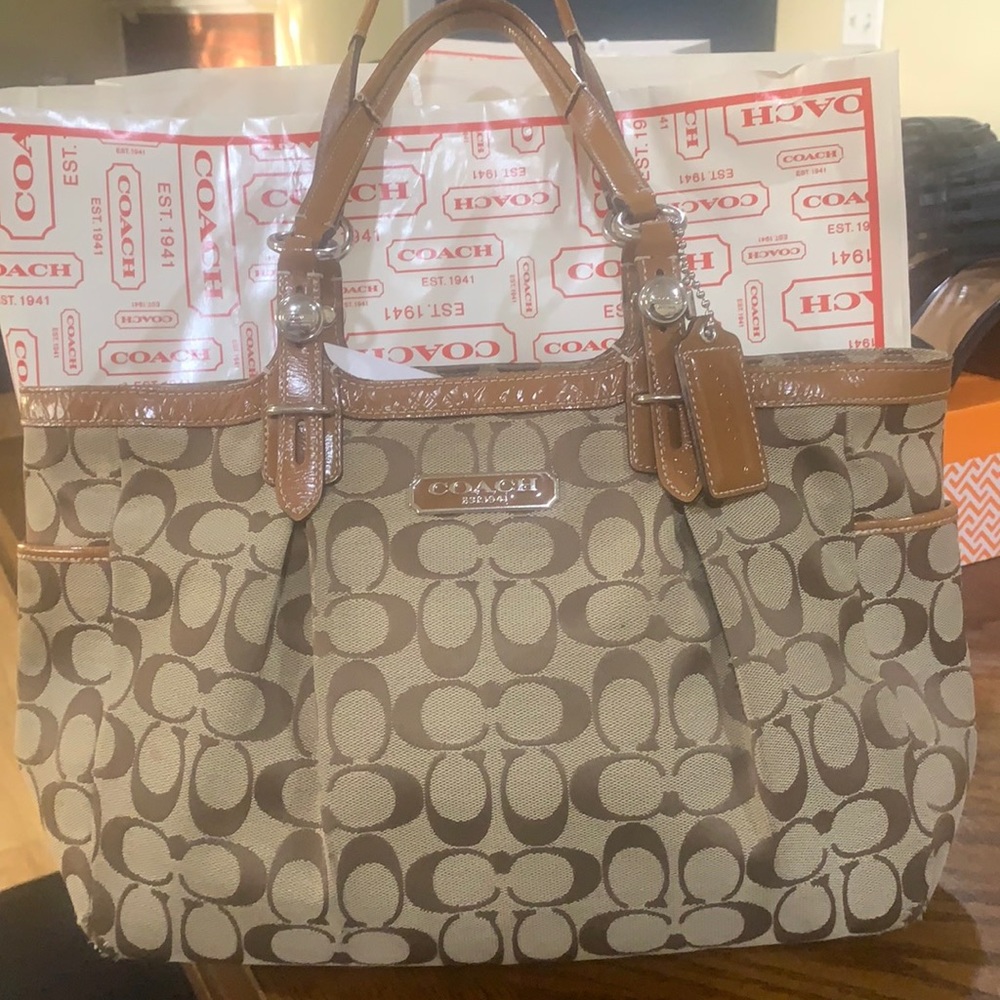 Brown coach bag